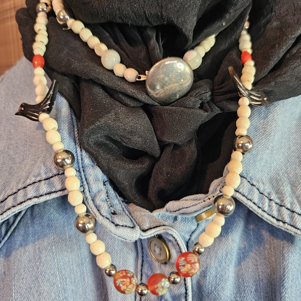 Navajo Talisman Charm Necklace 36"